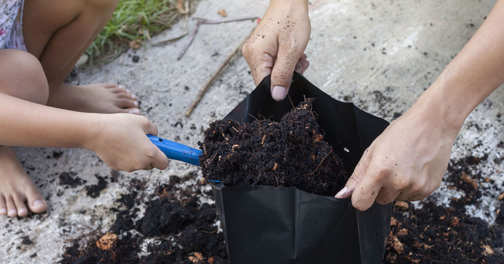composting with kids