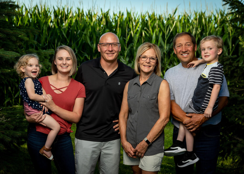 multiple generations of corn farmers 