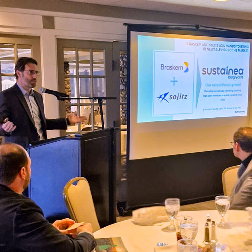 Sustainea CEO presents to the Lafayette Chamber of Commerce
