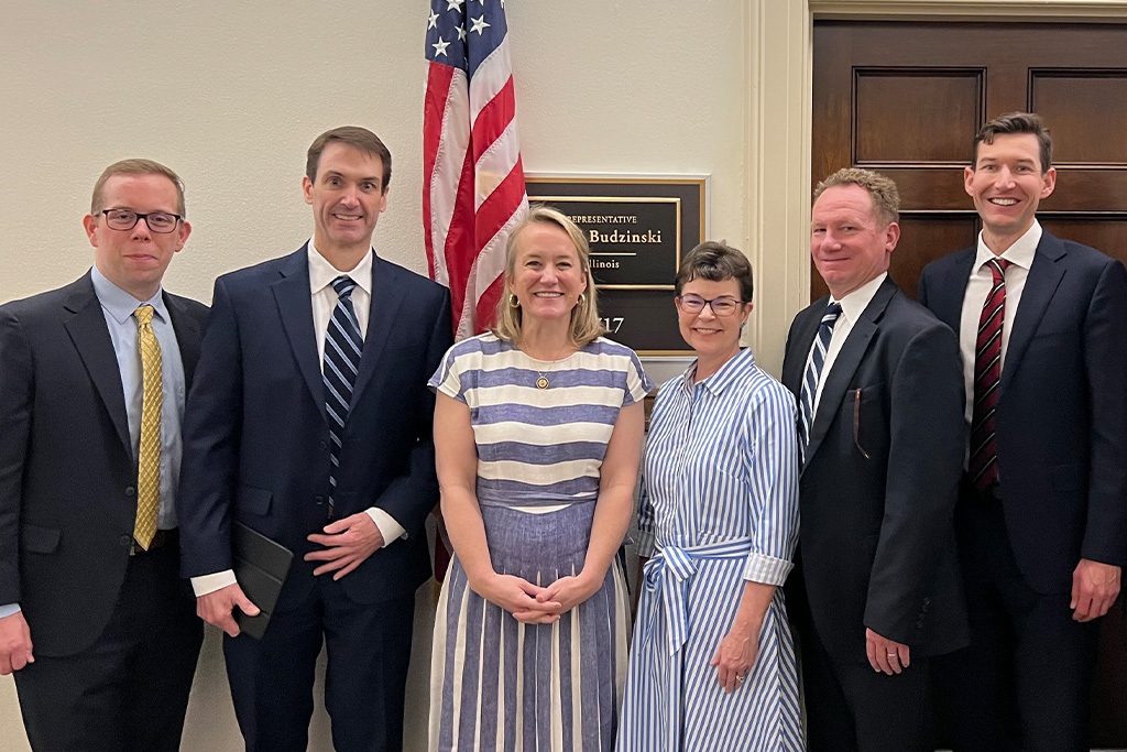 Rep. Nikki Budzinski (D-IL) meets with PBPC members and staff.